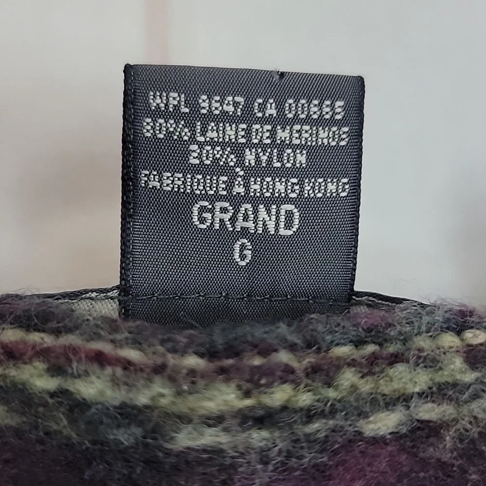 Vintage Eddie Bauer Stripe Merino Wool Blend Sweater Size Large Tall Grandpa - Picture 4 of 4